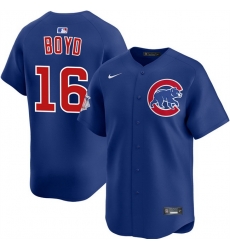 Men Chicago Cubs 16 Matthew Boyd Royal Limited Stitched Baseball Jersey