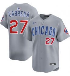 Men Chicago Cubs 27 Edward Cabrera Grey 2026 Limited Stitched Baseball Jersey