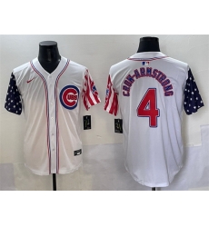 Men Chicago Cubs 4 Pete Crow Armstrong White 2025 Independence Day Vapor Premier Limited Stitched Baseball Jersey Men Chicago Cubs 4 Pete Crow Armstrong White 2025 Independence Day Vapor Premier Limited Stitched Baseball Jersey
