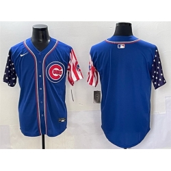 Men Chicago Cubs Blank Royal 2025 Independence Day Vapor Premier Limited Stitched Baseball Jersey