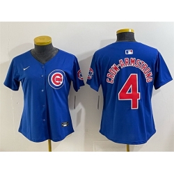 Women Chicago Cubs 4 Pete Crow Armstrong Royal Vapor Limited Stitched Baseball