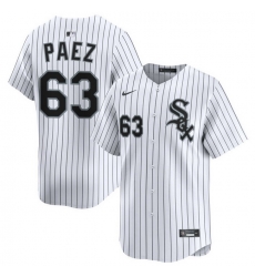 Men Chicago White Sox Nike White Alternate Limited Jersey PAEZ 63
