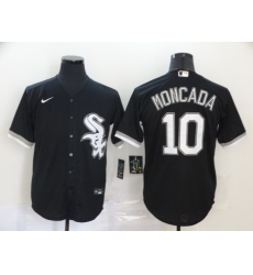 White Sox 10 Yoan Moncada Black Cool Base Jersey