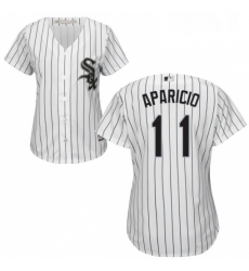 Womens Majestic Chicago White Sox 11 Luis Aparicio Authentic White Home Cool Base MLB Jersey