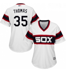 Womens Majestic Chicago White Sox 35 Frank Thomas Replica White 2013 Alternate Home Cool Base MLB Jersey