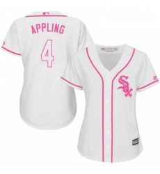 Womens Majestic Chicago White Sox 4 Luke Appling Replica White Fashion Cool Base MLB Jersey