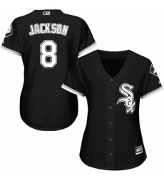 Womens Majestic Chicago White Sox 8 Bo Jackson Authentic Black Alternate Home Cool Base MLB Jersey