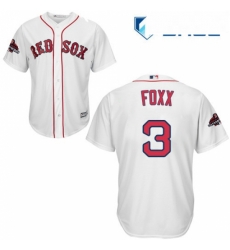 Youth Majestic Boston Red Sox 3 Jimmie Foxx Authentic White Home Cool Base 2018 World Series Champions MLB Jersey