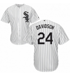 Youth Majestic Chicago White Sox 24 Matt Davidson Replica White Home Cool Base MLB Jersey 