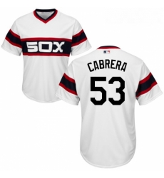 Youth Majestic Chicago White Sox 53 Melky Cabrera Replica White 2013 Alternate Home Cool Base MLB Jersey