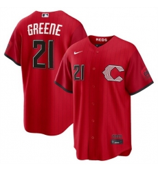 Men Cincinnati Reds  21 Hunter Greene Red 2026 City Connect Stadium Stitched Baseball Jersey