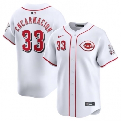 Men Cincinnati Reds 33 Christian Encarnacion White Home Limited Stitched Baseball Jersey