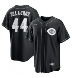 Men Cincinnati Reds 44 Elly De La Cruz Black Lights Out Limited Stitched Baseball Jersey