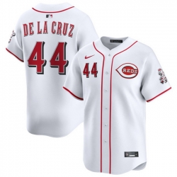 Men Cincinnati Reds Nike White Home Limited Custom Jersey De La Cruz Elly 44