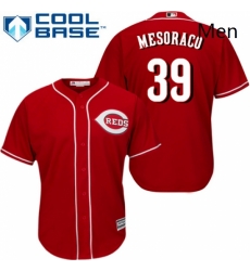 Mens Majestic Cincinnati Reds 39 Devin Mesoraco Replica Red Alternate Cool Base MLB Jersey