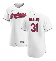 Men Cleveland Indians 31 Josh Naylor Men Nike White Home 2020 Flex Base Team MLB Jersey