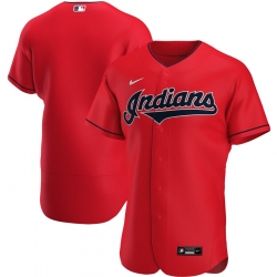 Men Cleveland Indians Men Nike Red Alternate 2020 Flex Base Official Team MLB Jersey