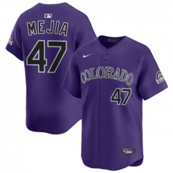 Men Colorado Rockies Nike Purple Alternate Limited Jersey Mejia Juan 47