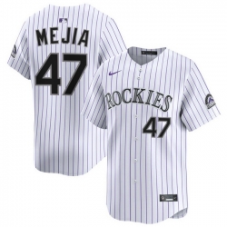 Men Colorado Rockies Nike White Alternate Limited Jersey Mejia Juan 47