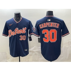 Men Detroit Tigers  30 Kerry Carpenter Navy 2026 Alternate Vapor Premier Limited Stitched Baseball Jersey