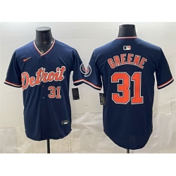 Men Detroit Tigers  31 Riley Greene Navy 2026 Alternate Vapor Premier Limited Stitched Baseball Jersey
