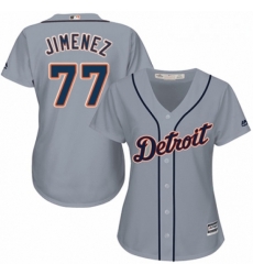 Womens Majestic Detroit Tigers 77 Joe Jimenez Replica Grey Road Cool Base MLB Jersey 