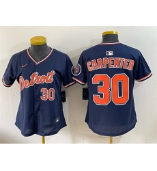 Youth Detroit Tigers  30 Kerry Carpenter Navy 2026 Alternate Vapor Premier Limited Stitched Baseball Jersey