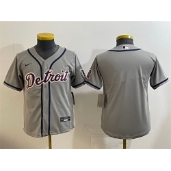 Youth Detroit Tigers Blank Grey Cool Base Stitched Baseball Jersey