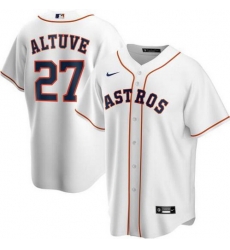 Astros 27 Jose Altuve White 2020 Nike Cool Base Jersey