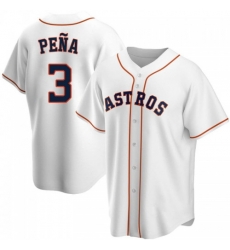 Men Houston Astros 3 Jeremy Pena White Cool Base Stitched Jersey