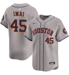Men Houston Astros 45 Tatsuya Imai Grey 2026 Limited Stitched Baseball Jersey