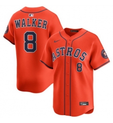 Men Houston Astros 8 Christian Walker Orange 2025 Alternate Limited Stitched Baseball Jersey