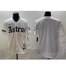 Men Houston Astros Blank White Gothic  27Houston Born Barrio Raised 27 Limited Stitched Baseball Jersey