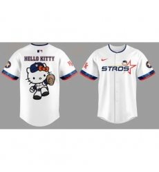 Men Houston Astros White 2025 Hello Kitty Limited Baseball Jersey