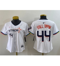 Women Houston Astros 44 Still Tippin White 2025 City Connect Limited Stitched Baseball Jersey
