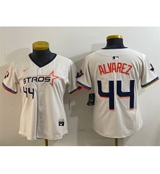Women Houston Astros 44 Yordan Alvarez Cream 2025 City Connect With Texas Patch Limited Stitched Baseball Jersey