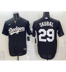 Men Los Angeles Dodgers 29 Tarik Skubal Black Cool Base Stitched Baseball Jersey Men Los Angeles Dodgers 29 Tarik Skubal Black Cool Base Stitched Baseball Jersey