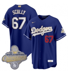 Men Los Angeles Dodgers 67 Vin Scully Royal 2026 Alternate Gold Collection Stadium Stitched Baseball Jersey Men Los Angeles Dodgers 67 Vin Scully Royal 2026 Alternate Gold Collection Stadium Stitched Baseball Jersey