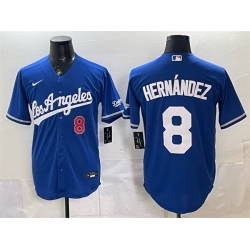 Men Los Angeles Dodgers  8 Enrique Hernandez Royal Alternate Stadium Stitched Baseball Jersey