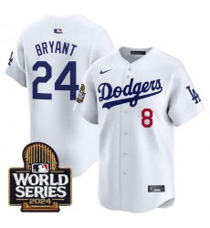 Men Los Angeles Dodgers Front 8 Back 24 Kobe Bryant White Jackie Robinson Patch Home Limited Stitched Baseball Jersey Men Los Angeles Dodgers Front 8 Back 24 Kobe Bryant White Jackie Robinson Patch Home Limited Stitched Baseball Jersey