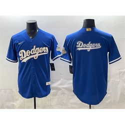 Men Los Angeles Dodgers Team Big Logo Royal 2026 Alternate Gold Collection Stadium Stitched Baseball Jersey 003
