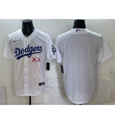 Men Los Angeles Dodgers x KAWS White Vapor Premier Limited Stitched Baseball Jersey
