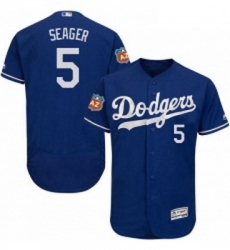 Mens Majestic Los Angeles Dodgers 5 Corey Seager Royal Blue Flexbase Authentic Collection MLB Jersey