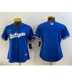 Women Los Angeles Dodgers Blank Royal Alternate Stadium Stitched Baseball Jersey