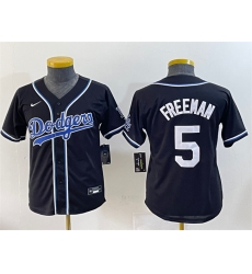 Youth Los Angeles Dodgers 5 Freddie Freeman Black Stitched Baseball Jersey Youth Los Angeles Dodgers 5 Freddie Freeman Black Stitched Baseball Jersey