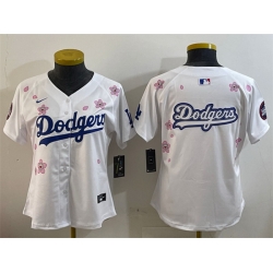 Youth Los Angeles Dodgers Team Big Logo White 2025 Tokyo Series Limited Stitched Baseball Jersey