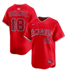 Men Los Angeles Angels 18 Nolan Schanuel Red Alternate Limited Stitched Baseball Jersey