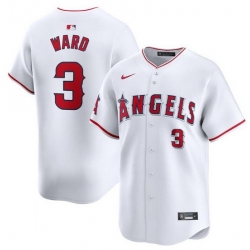 Men Los Angeles Angels 3 Taylor Ward White Home Limited Stitched Baseball Jersey