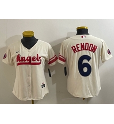 Women Los Angeles Angels 6 Anthony Rendon Cream City Connect Stitched Jersey