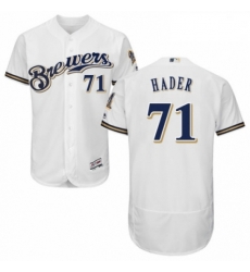 Mens Majestic Milwaukee Brewers 71 Josh Hader Navy Blue Alternate Flex Base Authentic Collection MLB Jersey